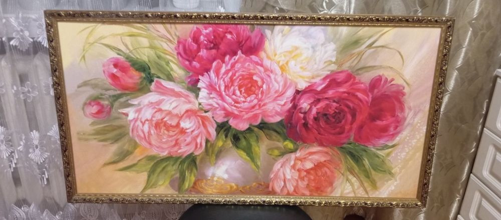 Картина на стену пионы