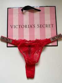 Stringi czerwone koronkowe Victoria Secret rozmiar XL 39cm na płasko
W
