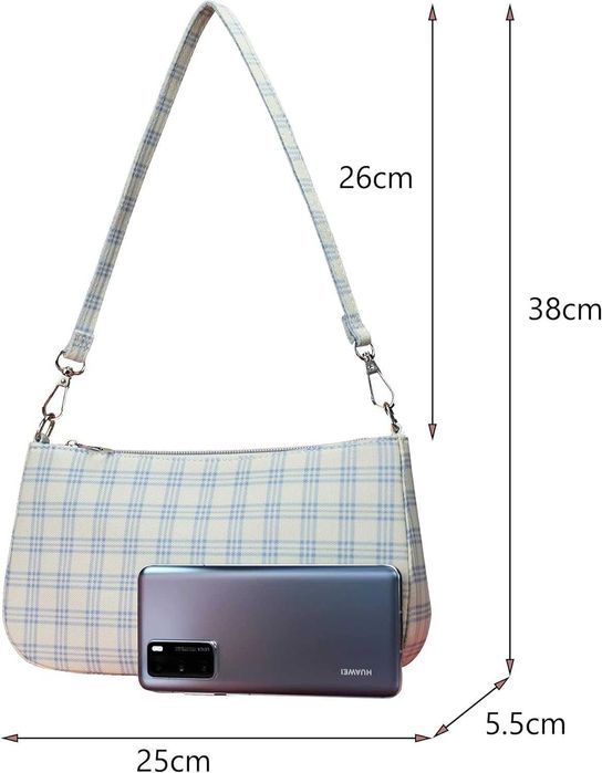 Nowa torebka retro / torba płócienna / pompon / kratka !2667!