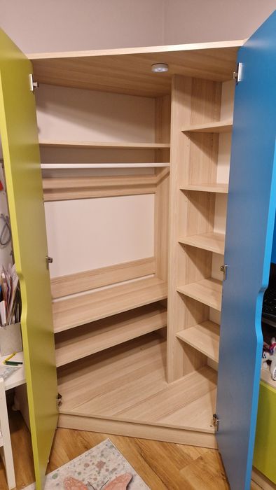 Almer / Szafa narożna + regał dla dziecka