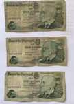 3 notas nota vinte 20 escudos 1978