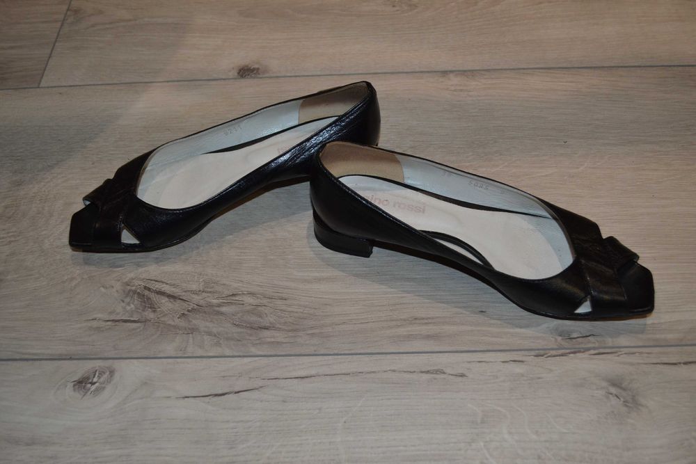 Buty sandały gino rossi 38 czarne skórzane skóra na obcasie