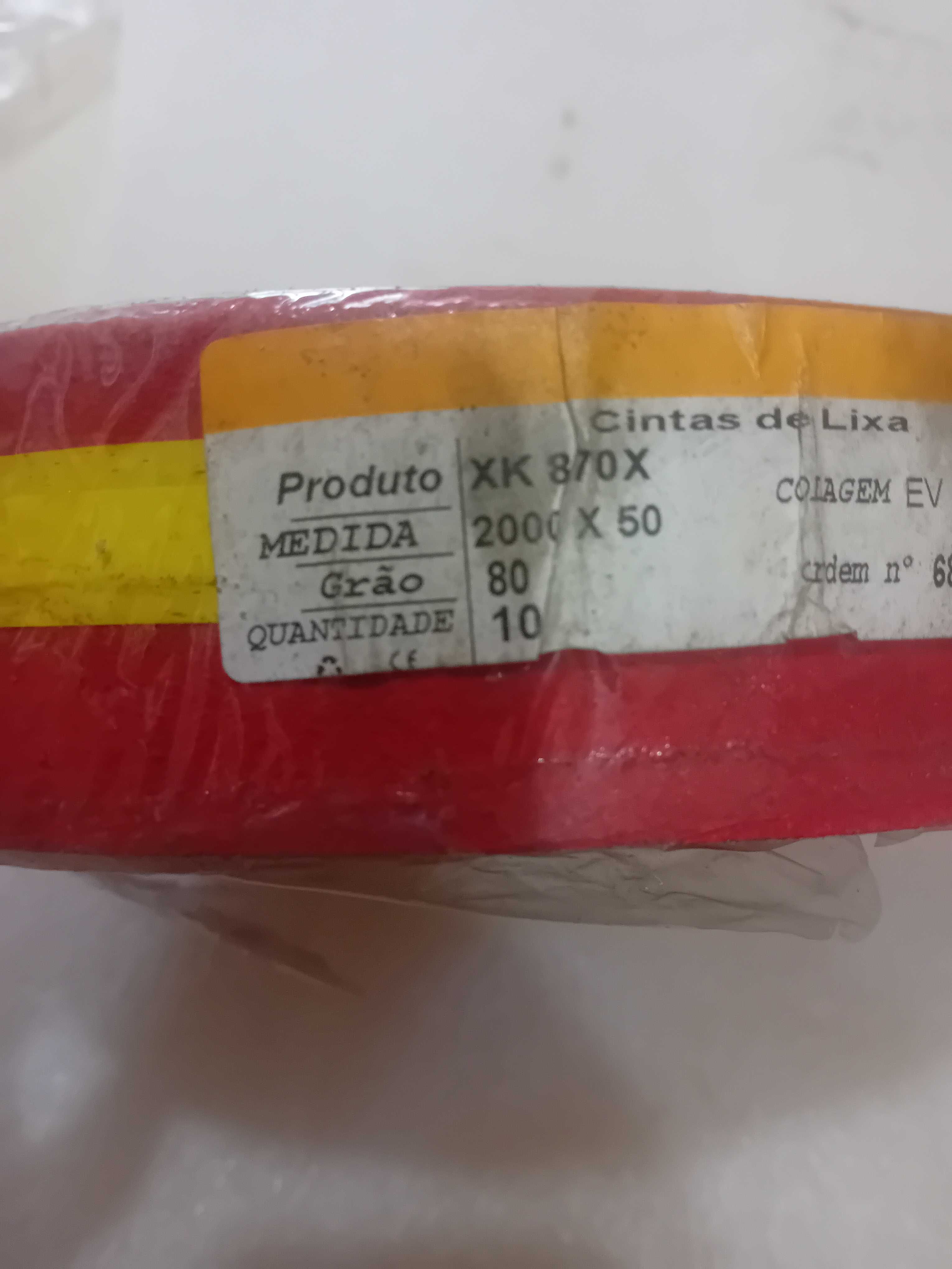 Conjunto de 10 cintas de lixa com 2 metros x 5cm. Alta qualidade