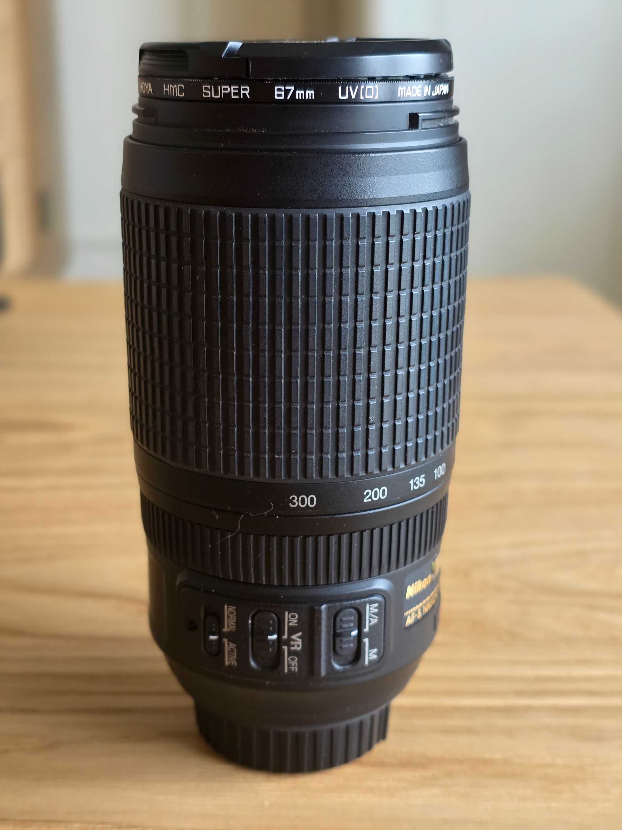 Nikon Nikkor 70-300 mm VR AF-S SWM IF-ED teleobiektyw pod FF bdb stan
