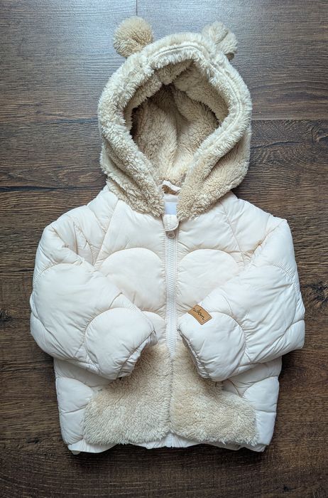 Курточка для дівчинки молочного кольору демі Sinsay на 9-12 міс