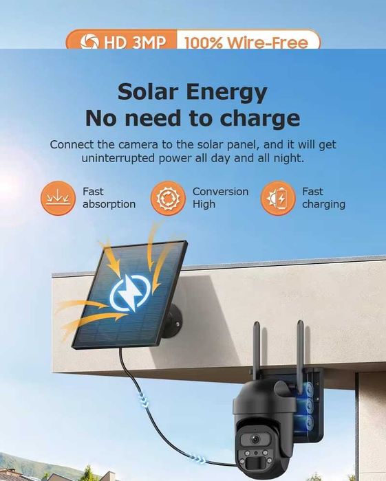 KAMERA SOLARNA FOTOPUŁAPKA na kartę SIM 4G 2K 6MP podgląd na telefonie