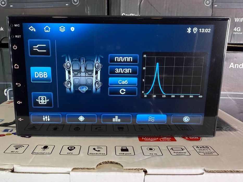 Магнитола 7" 4/64гб 8 Ядер с 4g с Carplay Android Auto Сим-карта