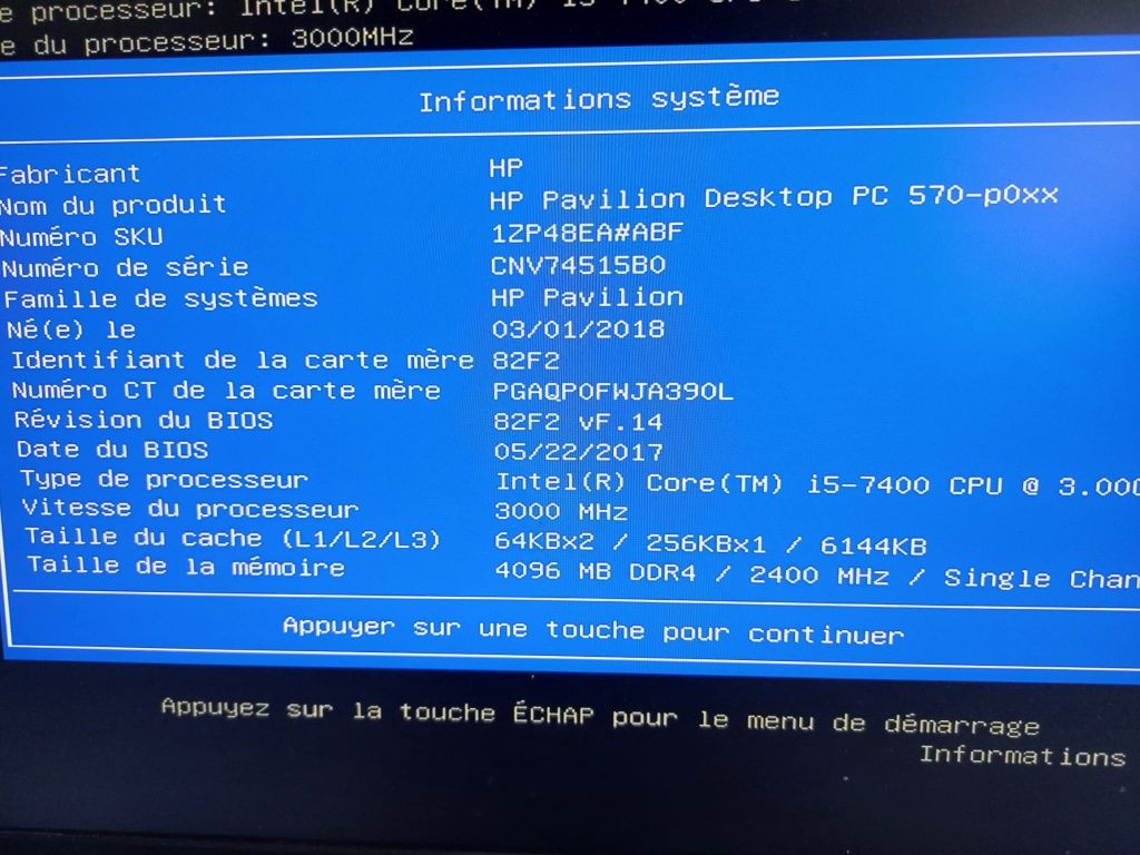 Hp pavilion 570/i5-7400/4×3-3,5/ram8/UHD Graphics 630/wifi