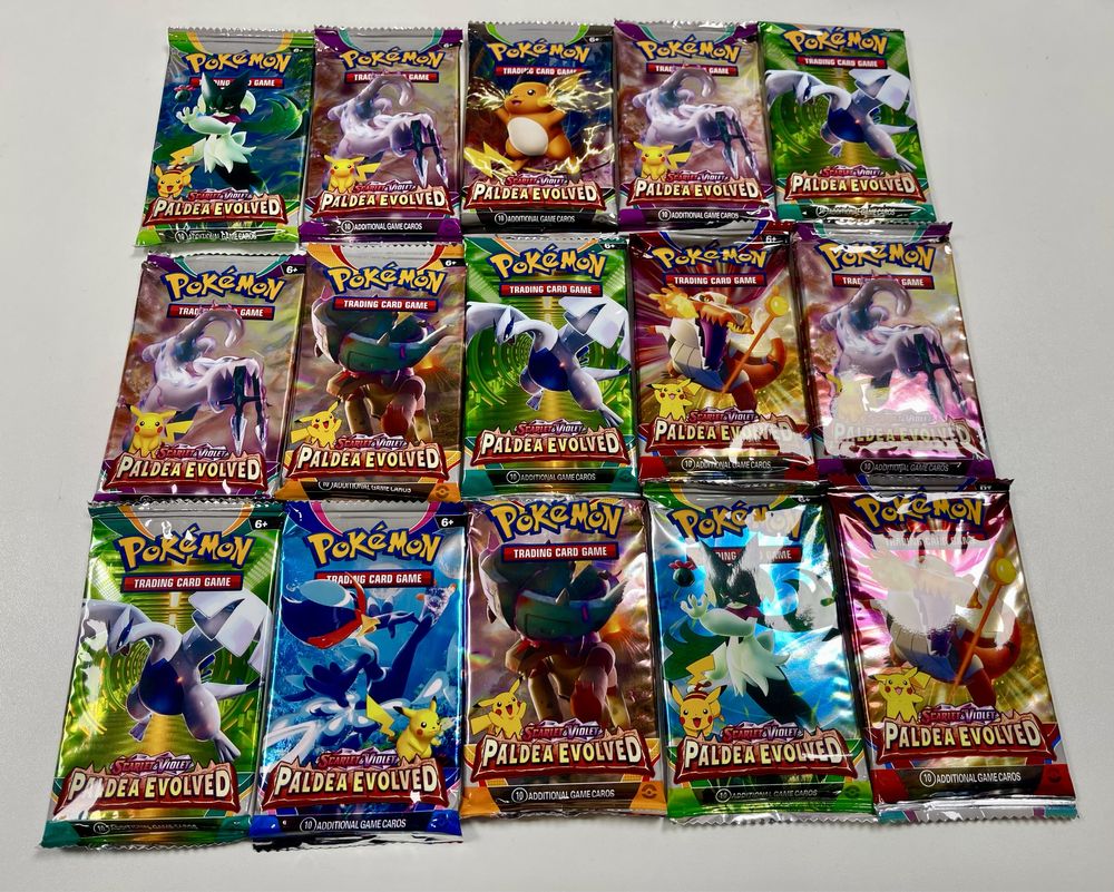 KARTY POKEMON Scarlet & Violet Paldea Evolved 10 kart kolekcjonerskich