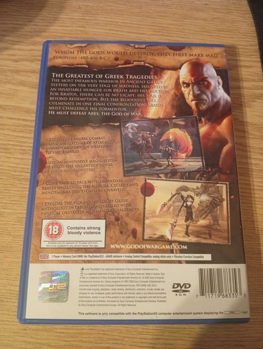 God of War PS2 platynka w środku