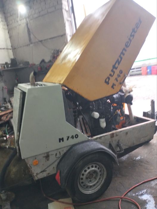 Putzmeister m740d , пневмонагнітач, стяжечна машинка