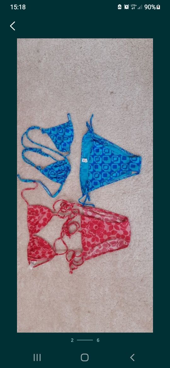 2 szt. Bikini rozm. 164 XS S ELDAR George kostiumy dwuczęściowe paka