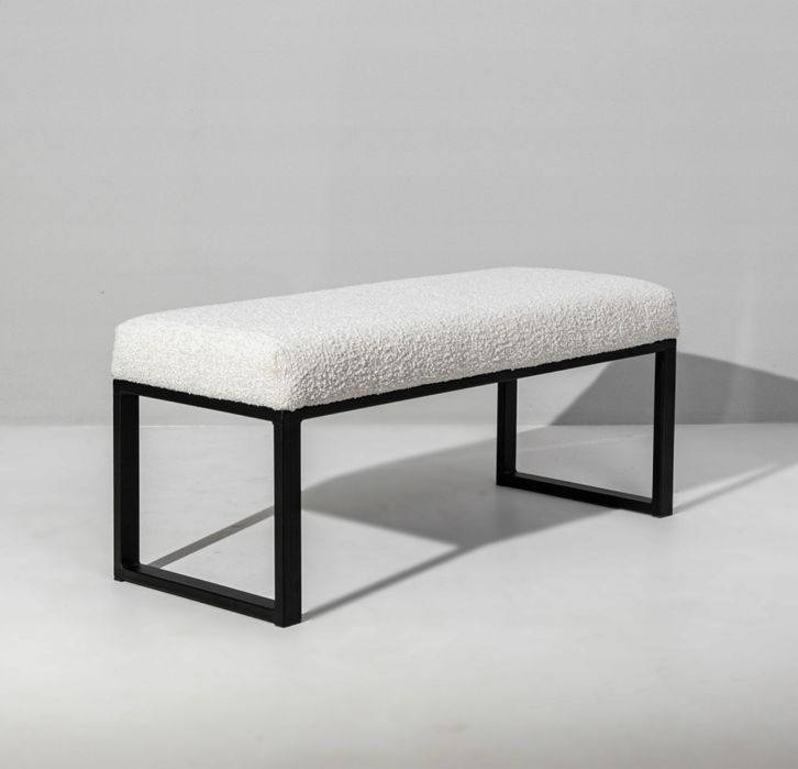 Ławka Klara Loft Tapicerowna NA WYMIAR Personalizacja METALOWA