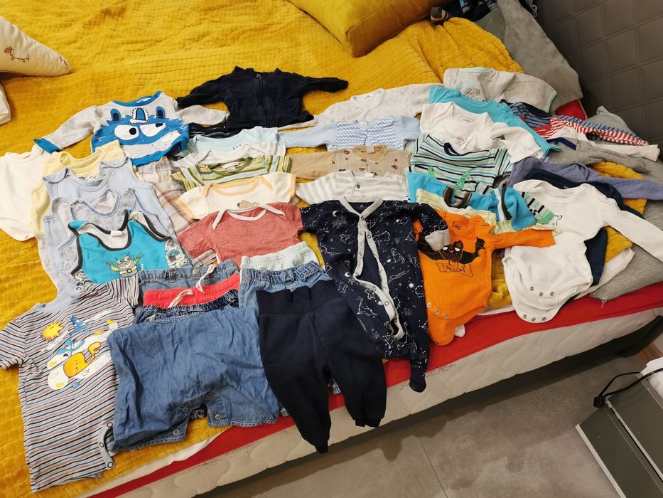 Ciuszki dla chłopca rozm. 68, 55 sztuk