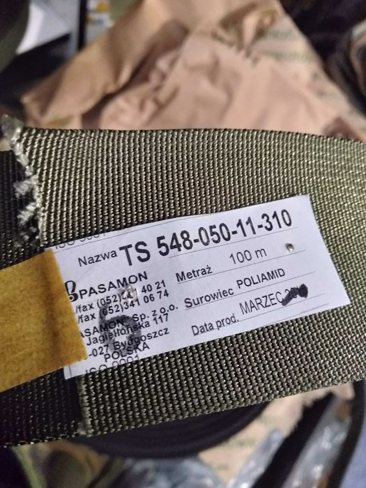 Taśma pasamon  ts548 25mm pas nylonowy wojskowy taśma nośna