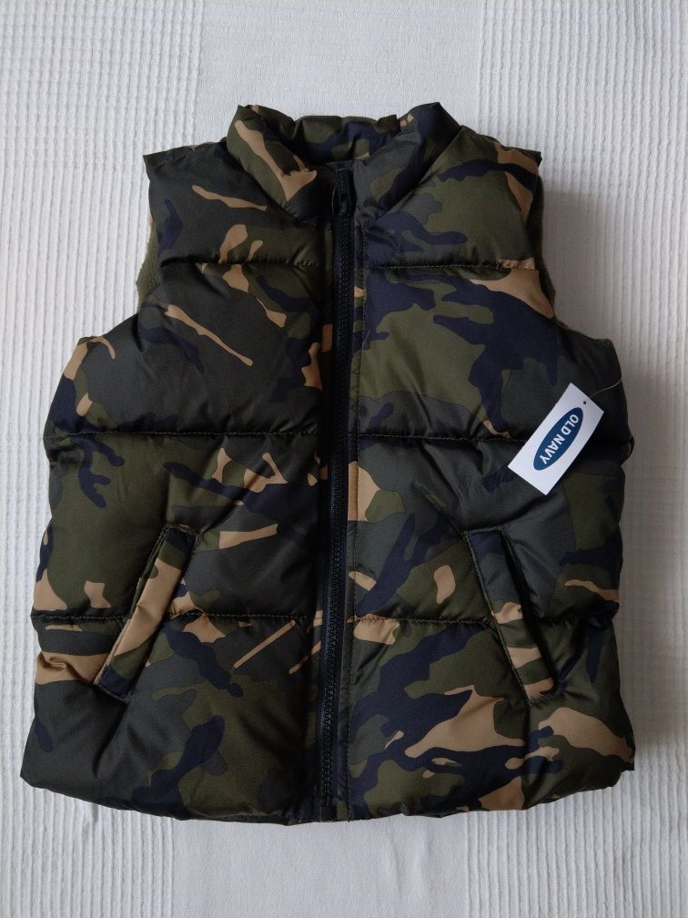 Kamizelka bezrękawnik Old Navy kamuflaż moro 5T 110