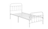 2Y13 metalowa rama łóżka Yaheetech łóżko białe 90x190 cm loft stelaż