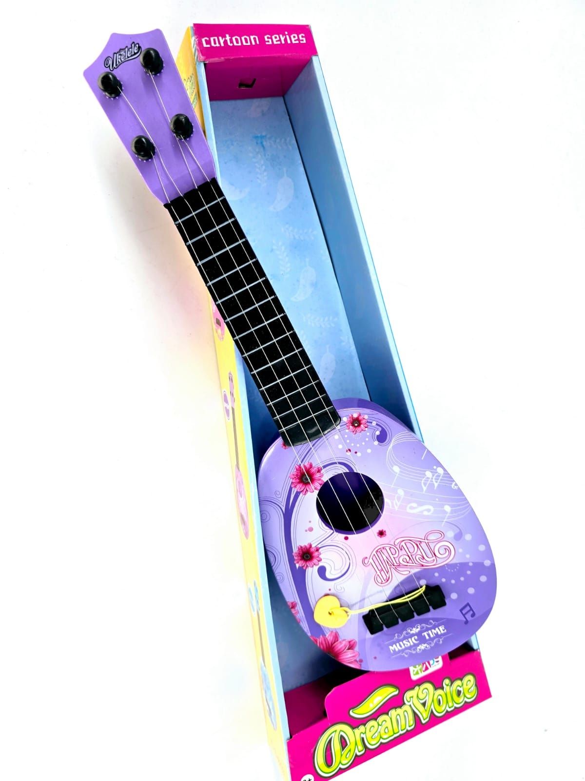 Super zabawka dla dzieci Gitara Ukulele fioletowa nowa