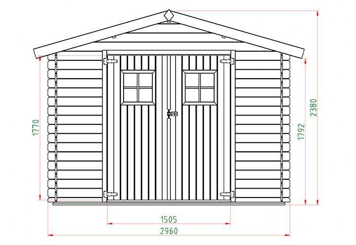 OD RĘKI Domek 2,9x2,4 3x2,5 narzędziowy drewniany ogrodowy świerk