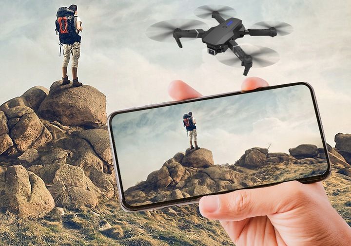 Dron E90 Pro Dwie Kamery Wifi Hd Zabawka Zawis 250m Instrukcja Polska