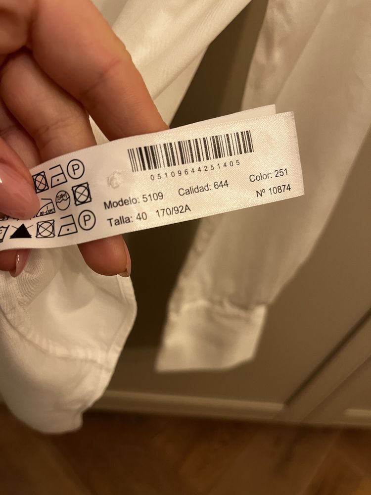 Koszula Massimo Dutti biała klasyczna