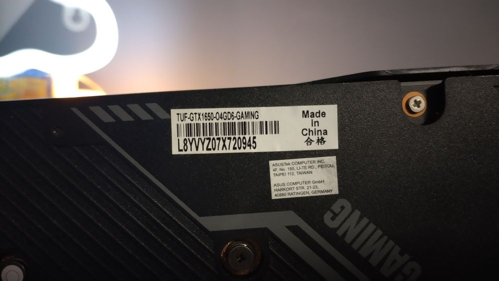 Karta Graficzna NVIDIA GeForce GTX 1650 4GB GDDR6 Asus tuf gaming