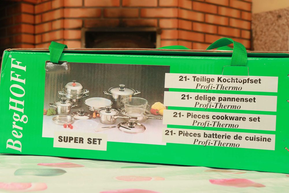 Conjunto Premium BergHOFF Profi-Thermo – 21 Peças em Aço Inoxidável