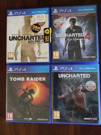 Uncharted + Tomb Raider | 4 Gry PS4