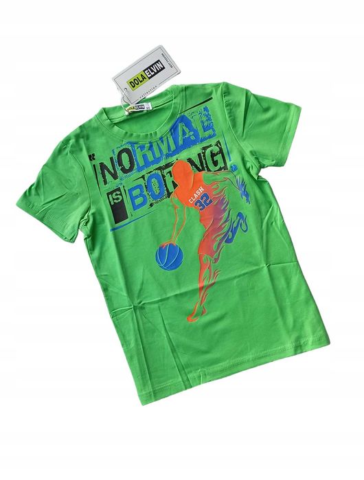 Zielona bluzka dla chłopca t-shirt nowa 98-104
