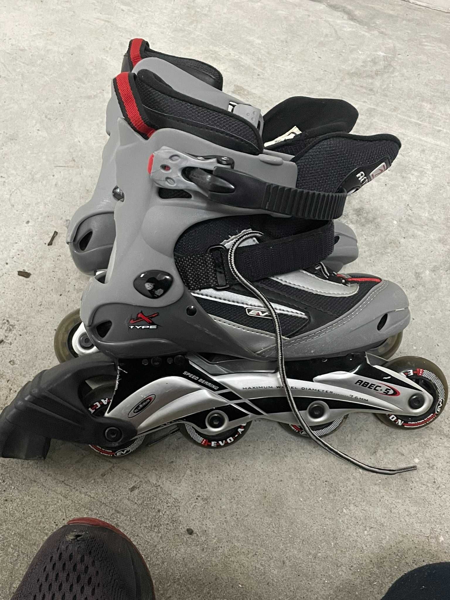 Patins em linha em bom estado, tamanho 36