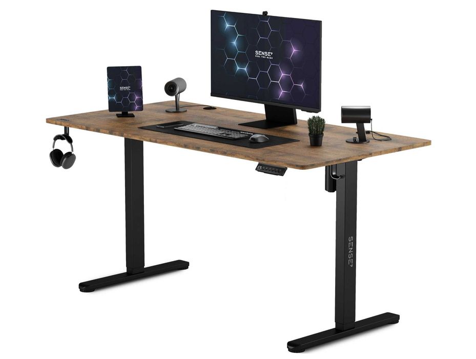 Стіл з електрорегулюванням висоти 140x70 см Sense7 Темний дуб