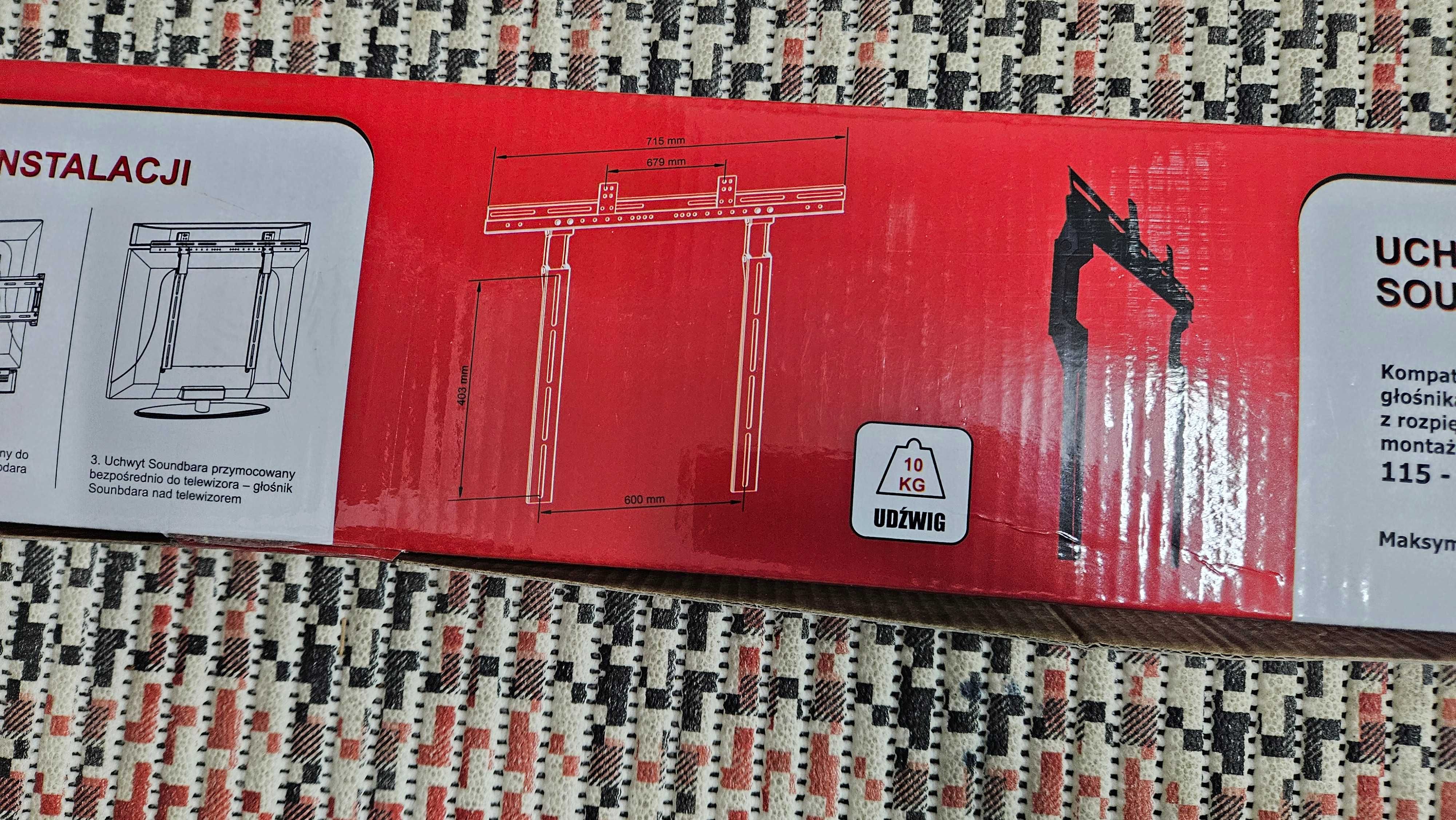 Uniwersalny Uchwyt Mocowanie na głośnik typu soundbar ART G-03 do TV