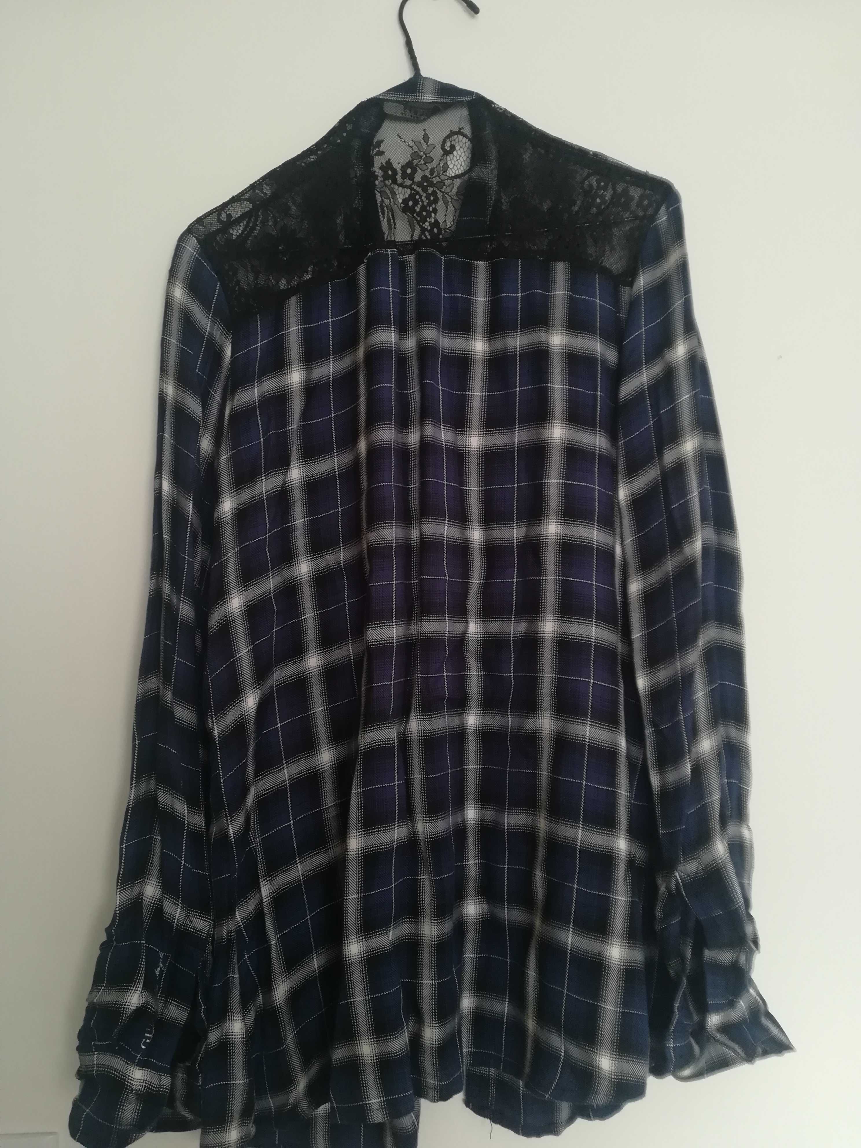 Camisa azul quadrados Guess