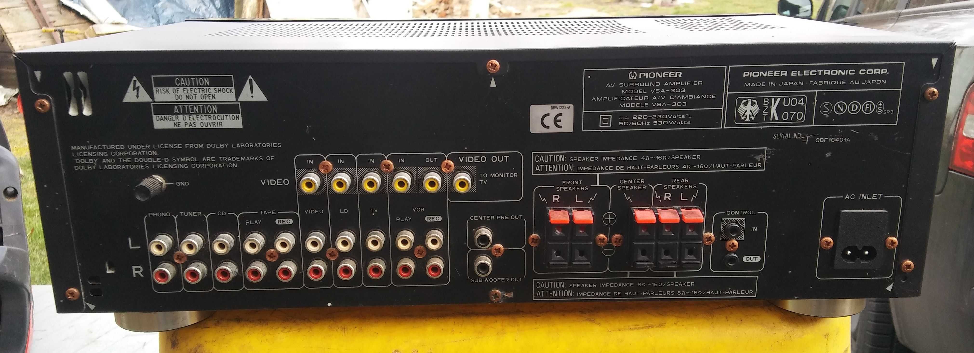 Wzmacniacz Pioneer surround amplifier VSA-303 made in Japan + Gratis