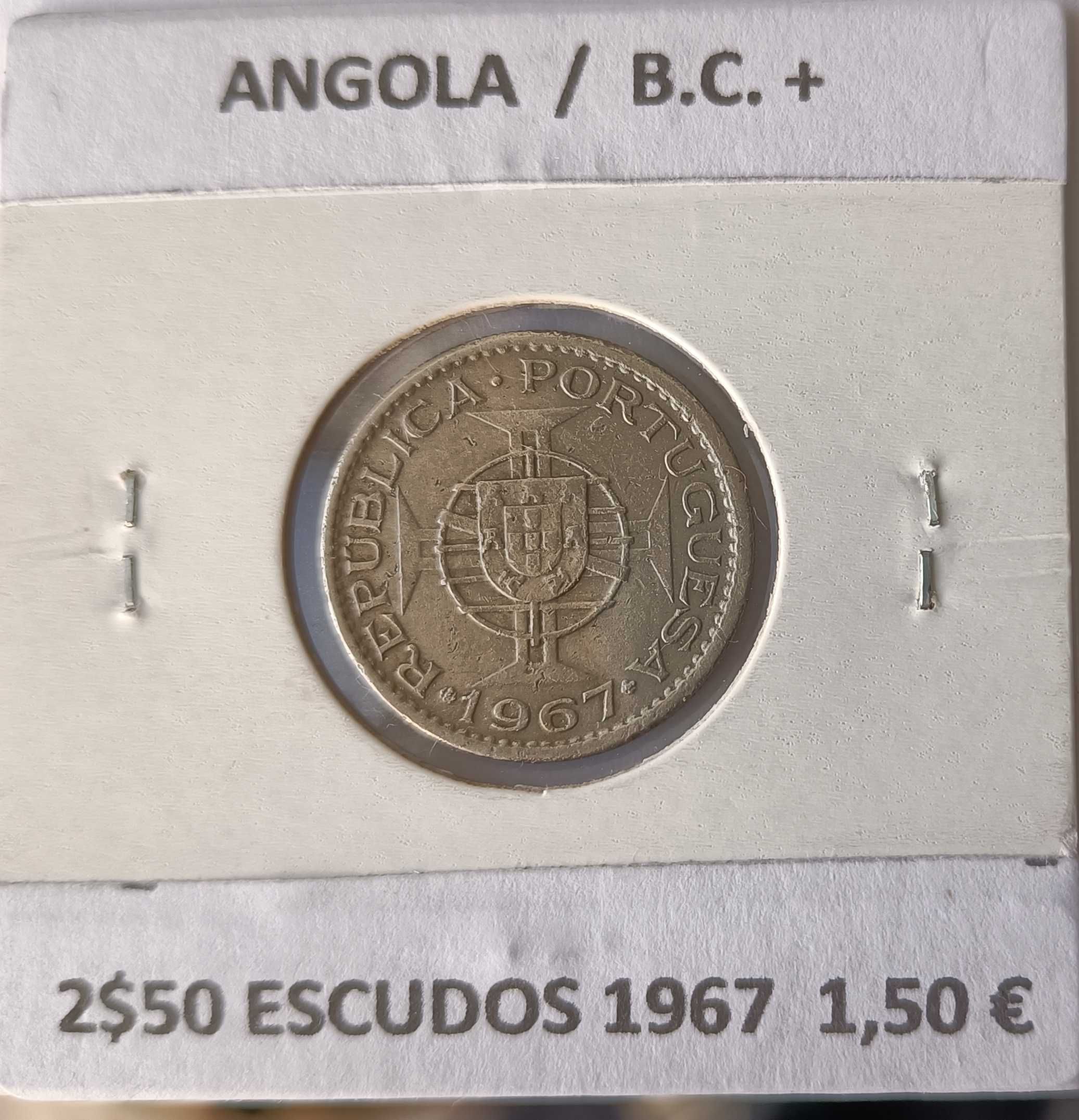Moedas Portuguesas de 2$50 Escudos da Ex Colónia Ultramarina de Angola