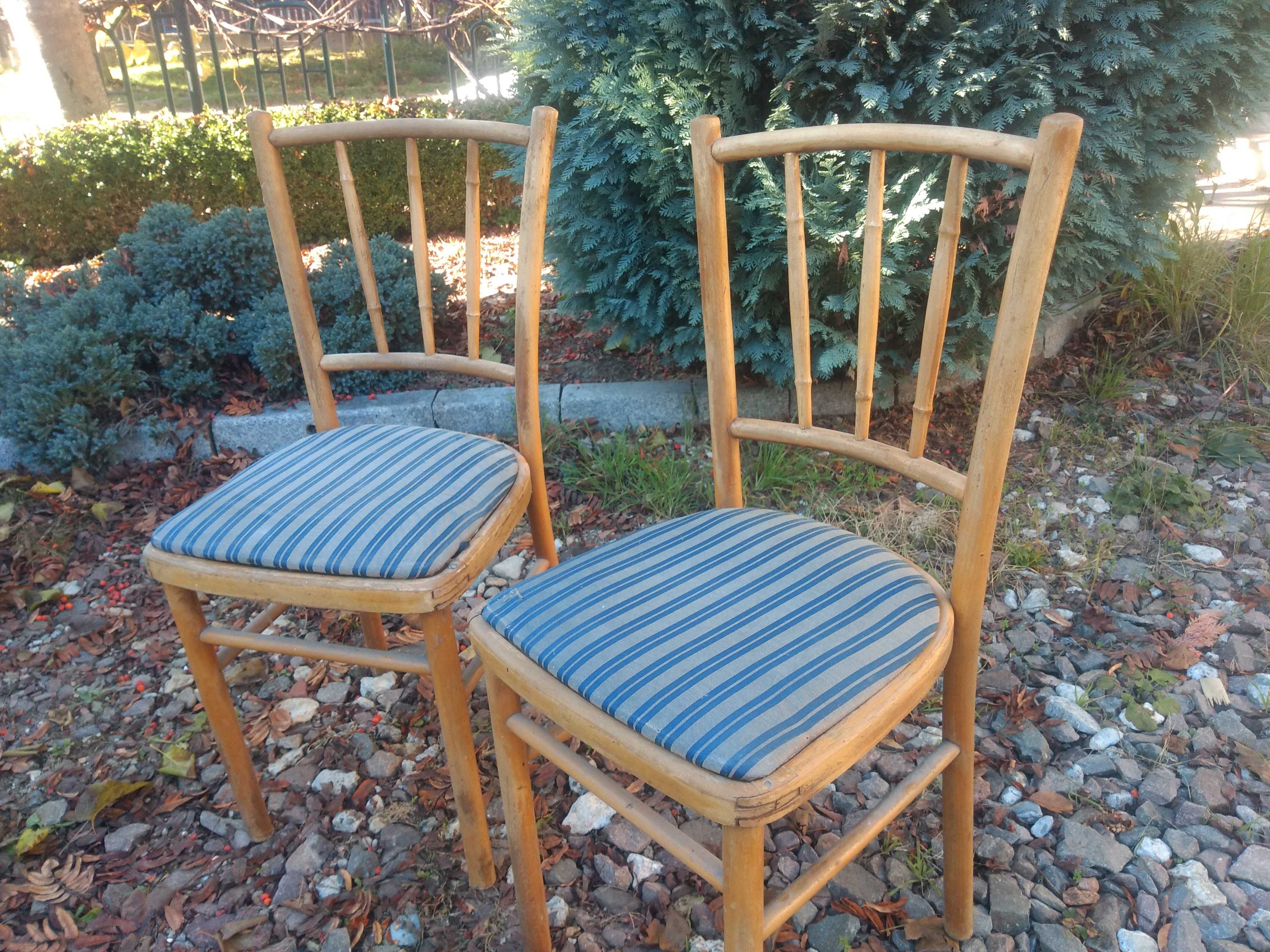 krzesła drewniane vintage, PRL jak Thonet Fameg Jasienica, Radomsko
