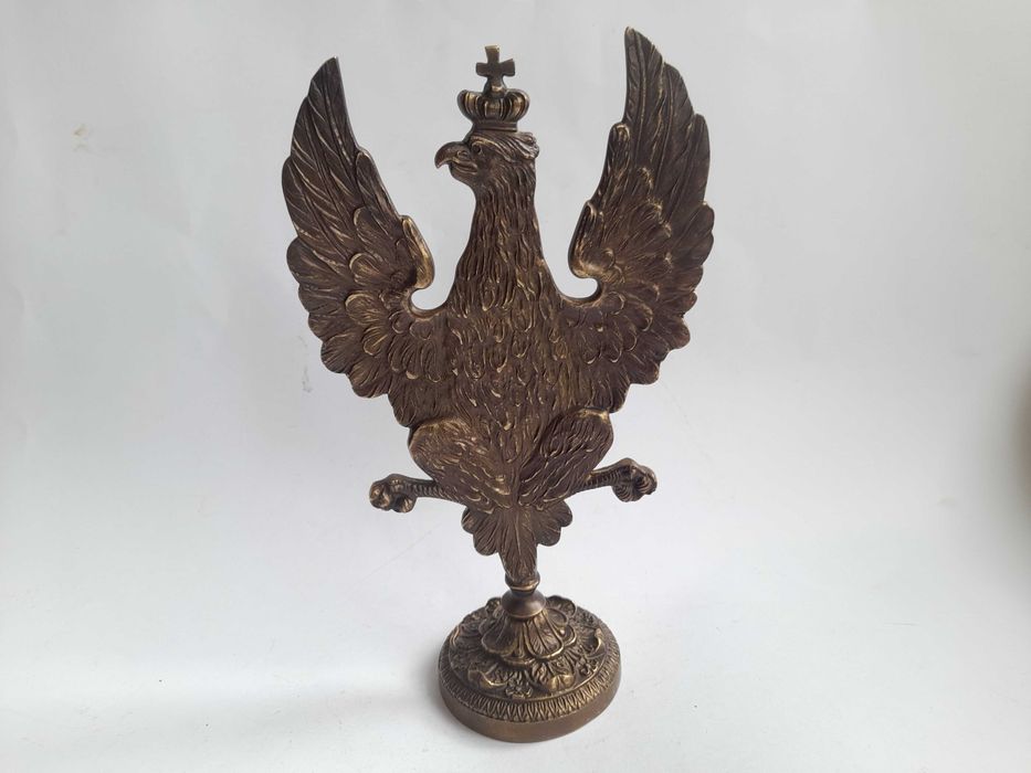 Duży Orzeł polski niepodległościowy 1918 stojący (24 cm dwustronny)