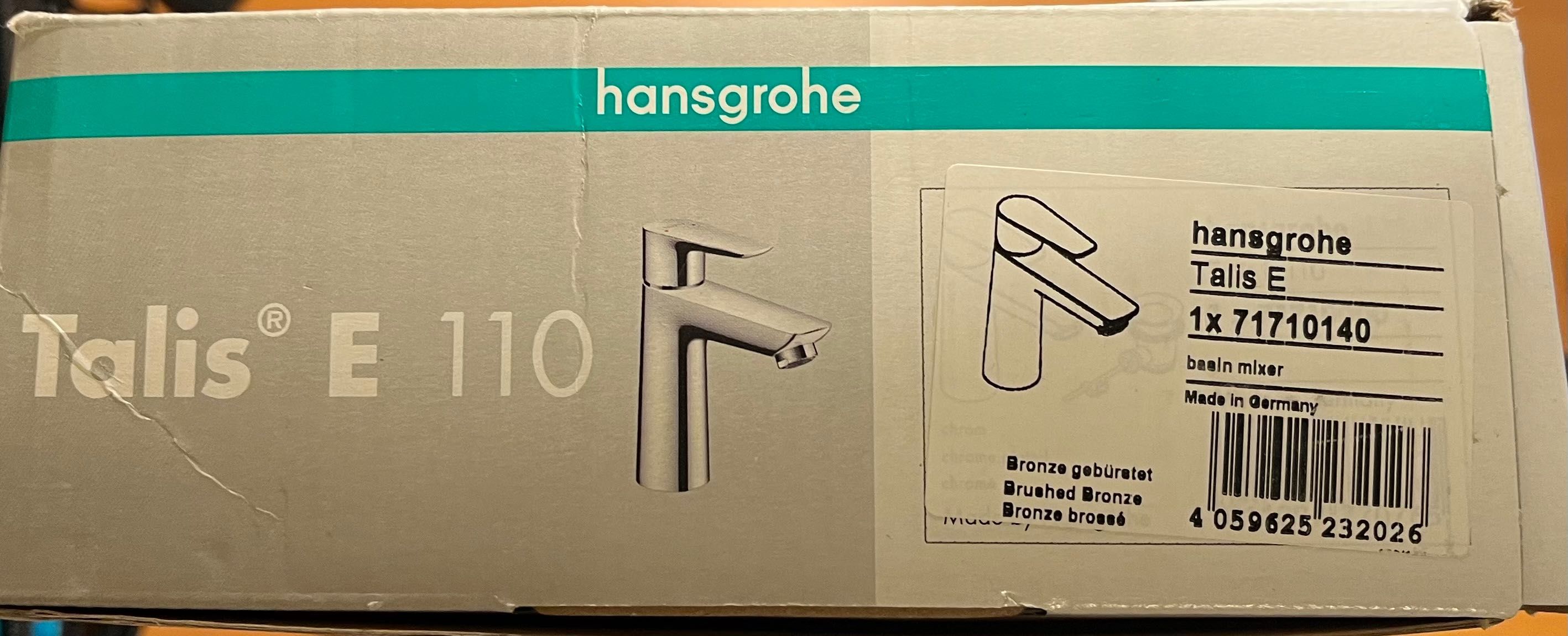 Hansgrohe Talis E bateria umywalkowa (M) 110 z cięgłem, brąz szczotko.