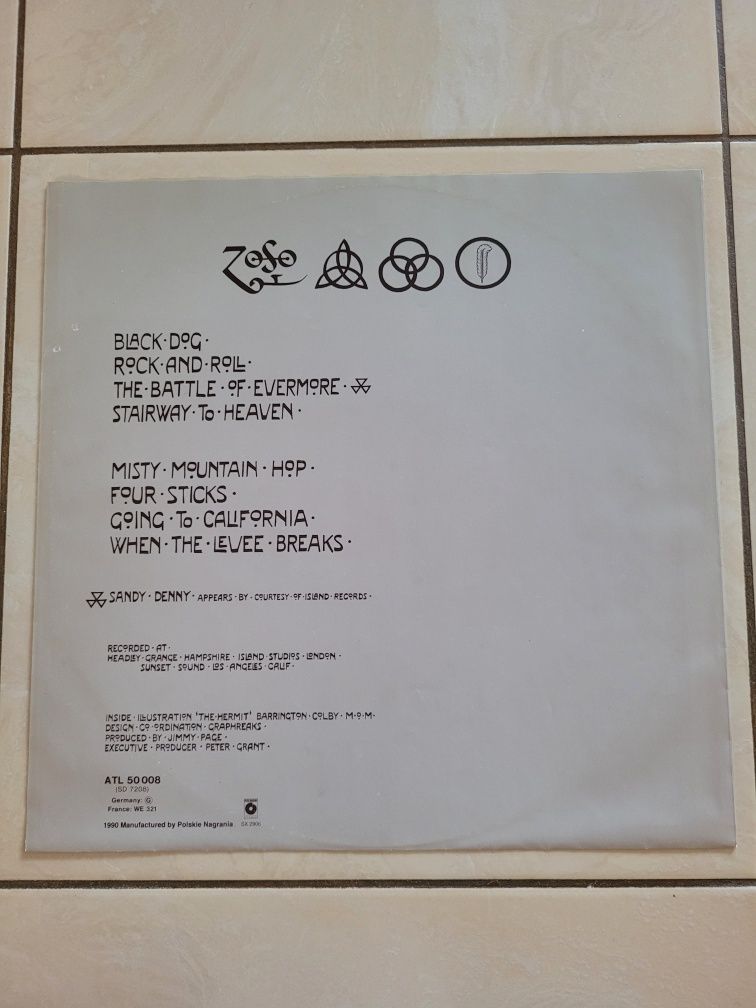 LP: Led Zeppelin - "Led Zeppelin IV"; 1990 PL; stan - Excellent