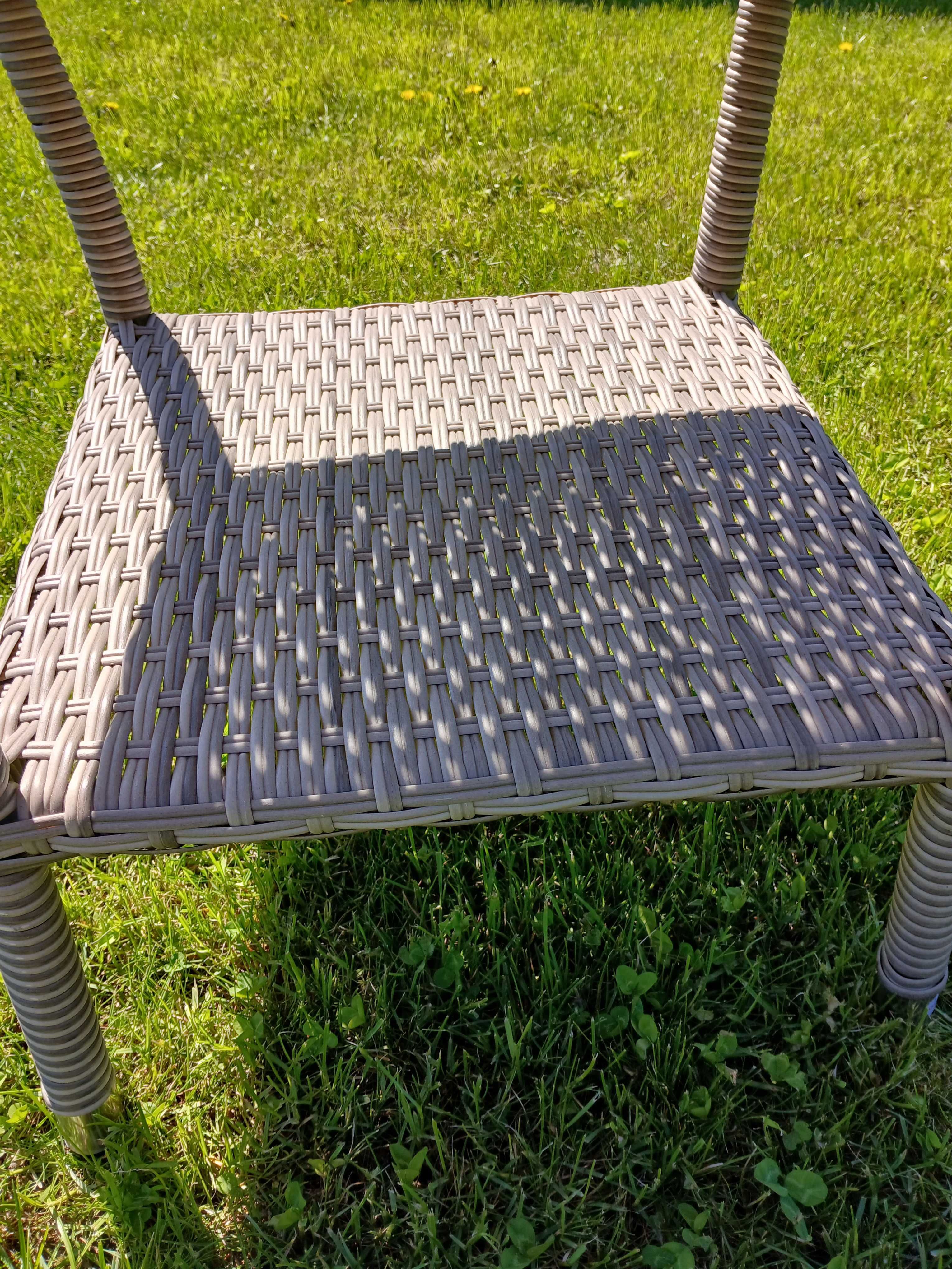 Stolik tarasowy ogrodowy Technorattan szklany gruby blat 50 x 50 Taras