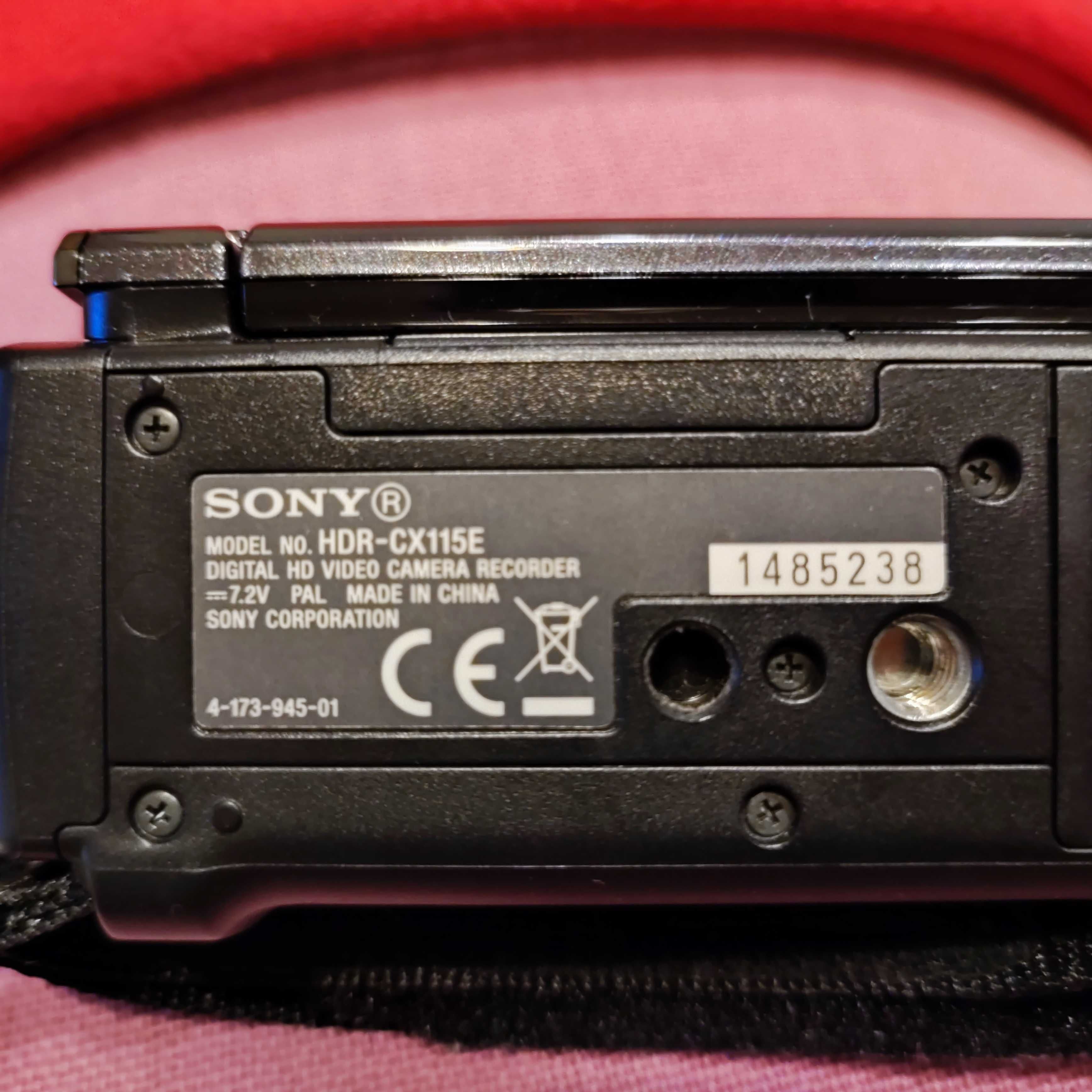 Sony HDR CX115E + carregador + bateria + cabos + bolsa