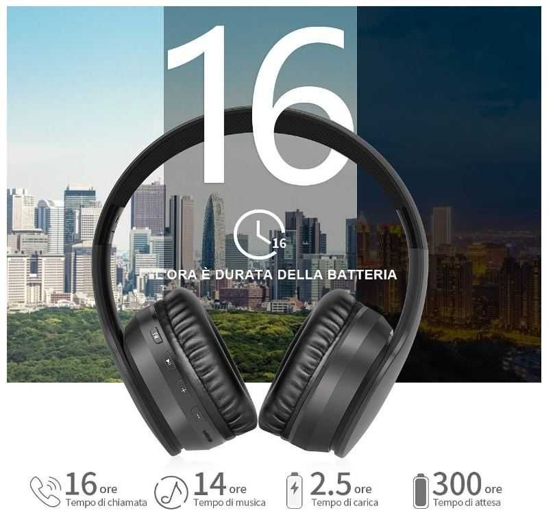 Bezprzewodowe słuchawki Bluetooth 5.3 Lobkin, do 16h pracy na baterii