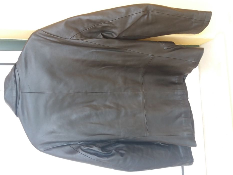 Casaco cabedal preto Springfield-tamanho 40
