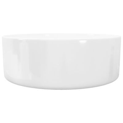 NOVO - Lavatório redondo branco cerâmica 40x15 cm