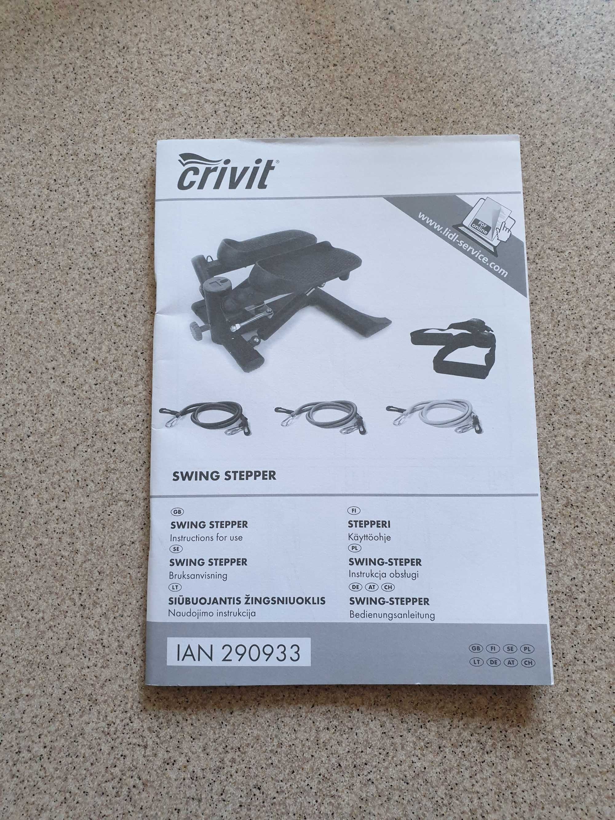 Crivit stepper swing skrętny do ćwiczeń + ekspandery