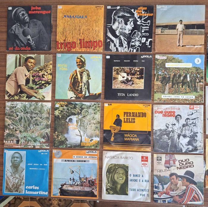 Folclore e música popular Angolana anos 70-Lote de 19 discos vinil