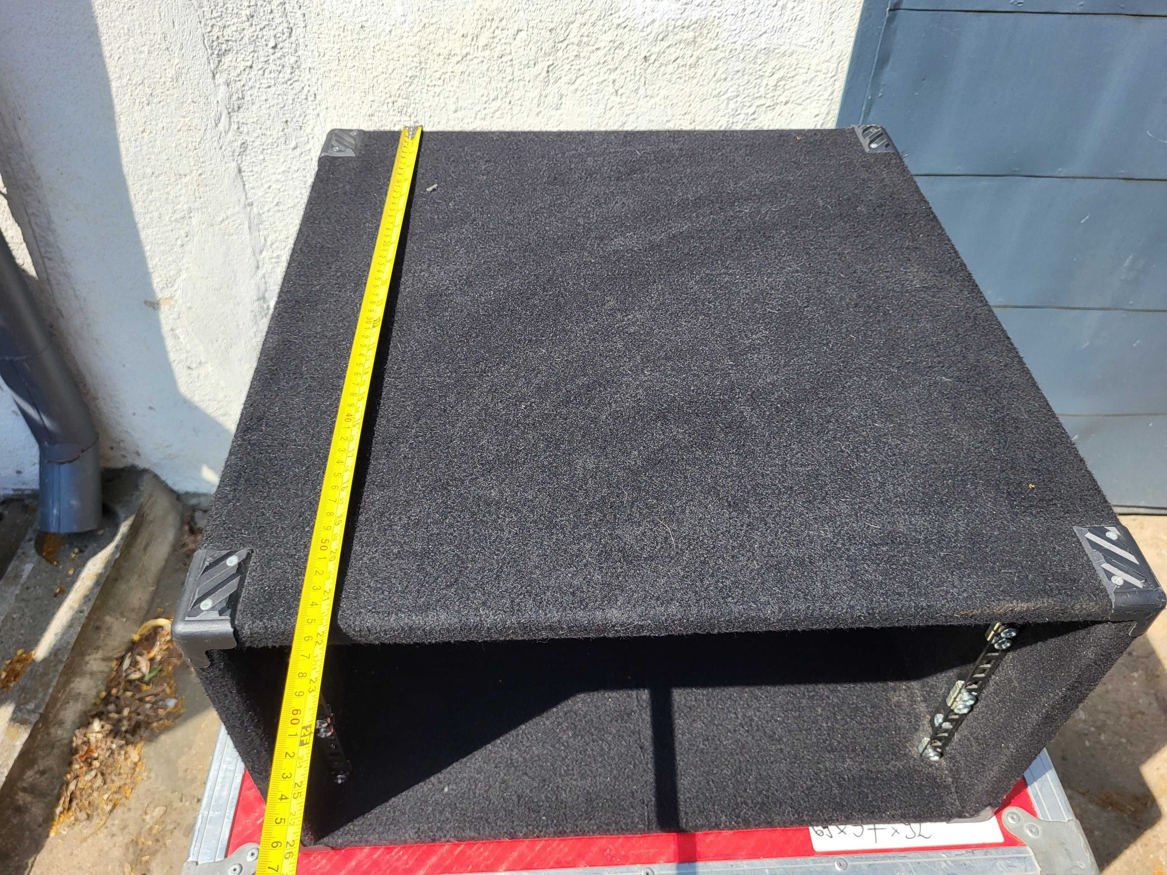 Stojak RACK 6U 19cali  gł. 50cm drewno w kocu / FAKTURA /