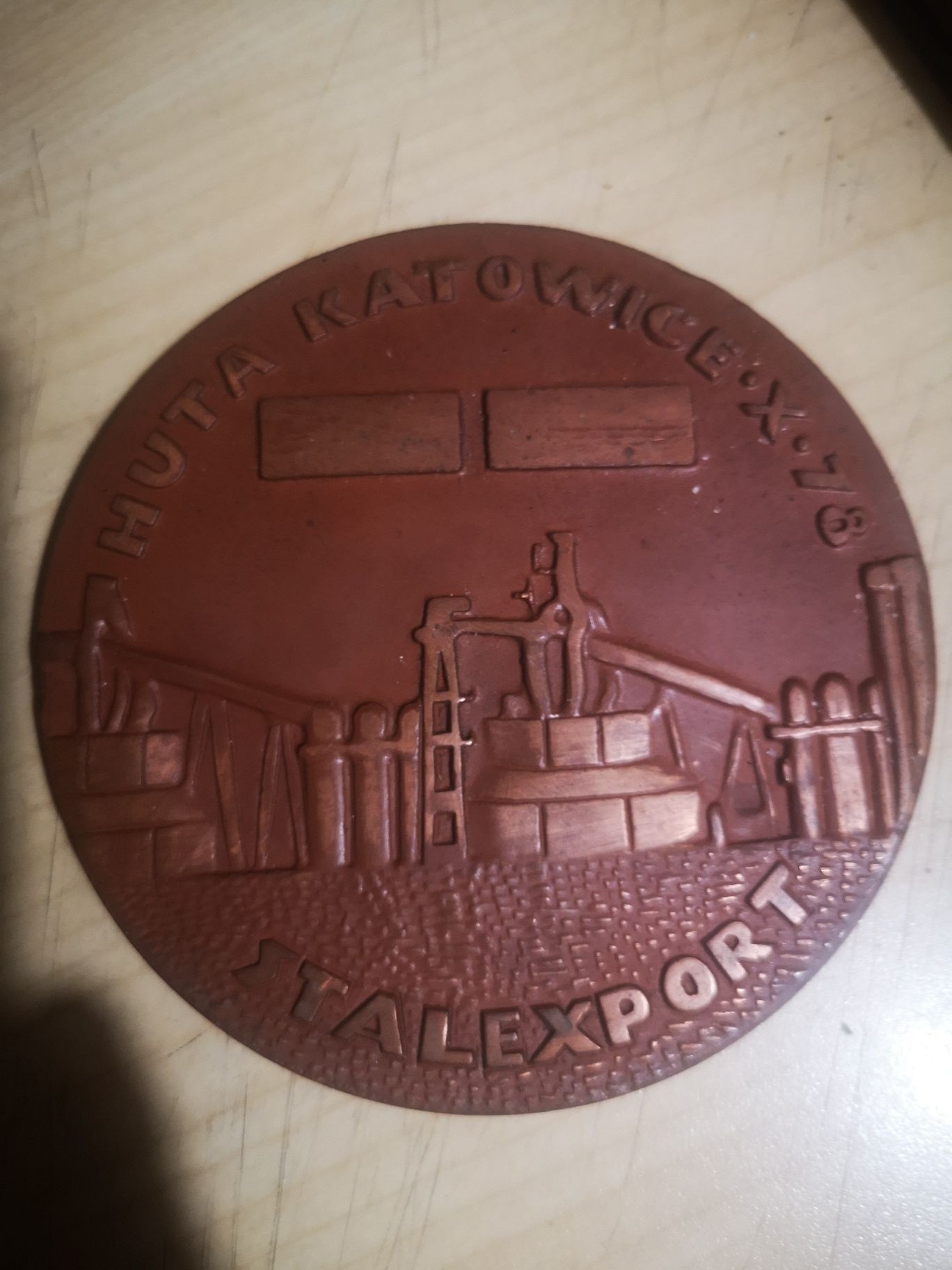 Miedziany medal pamiatkowy