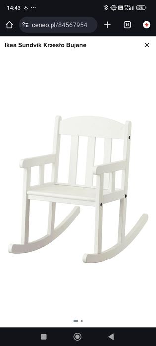 Bujane krzesło IKEA białe sesja zdjęciowa świąteczna pokój dziecięcy