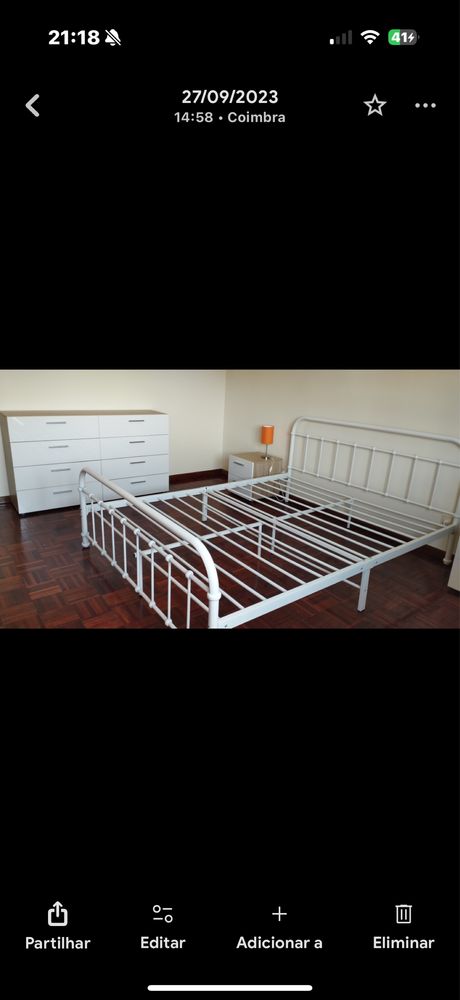 Mobilia quarto ferro e madeira
